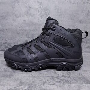 MERRELL Moab 3‎ Mid Tactical Waterproof Boots Mens 11.5 Triple Black J003911